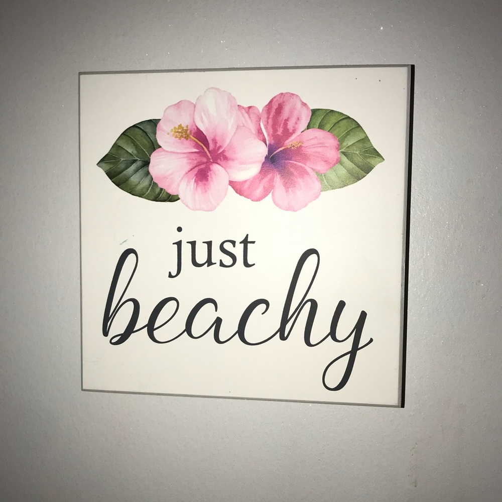 Just beachy wall sign